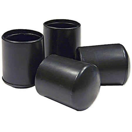 Richelieu Richelieu America 235892 1 in. TruGuard Vinyl Leg Tip; Black - Pack of 4 235892